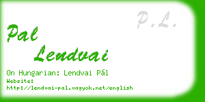pal lendvai business card
